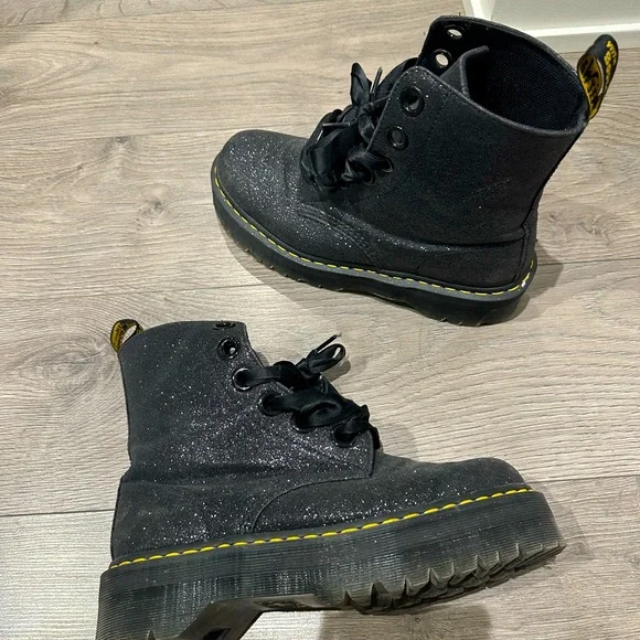 Dr martens sales glitter shoes